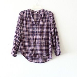 FINAL SALE Soft Joie Vneck Flannel Top Size Xsmall